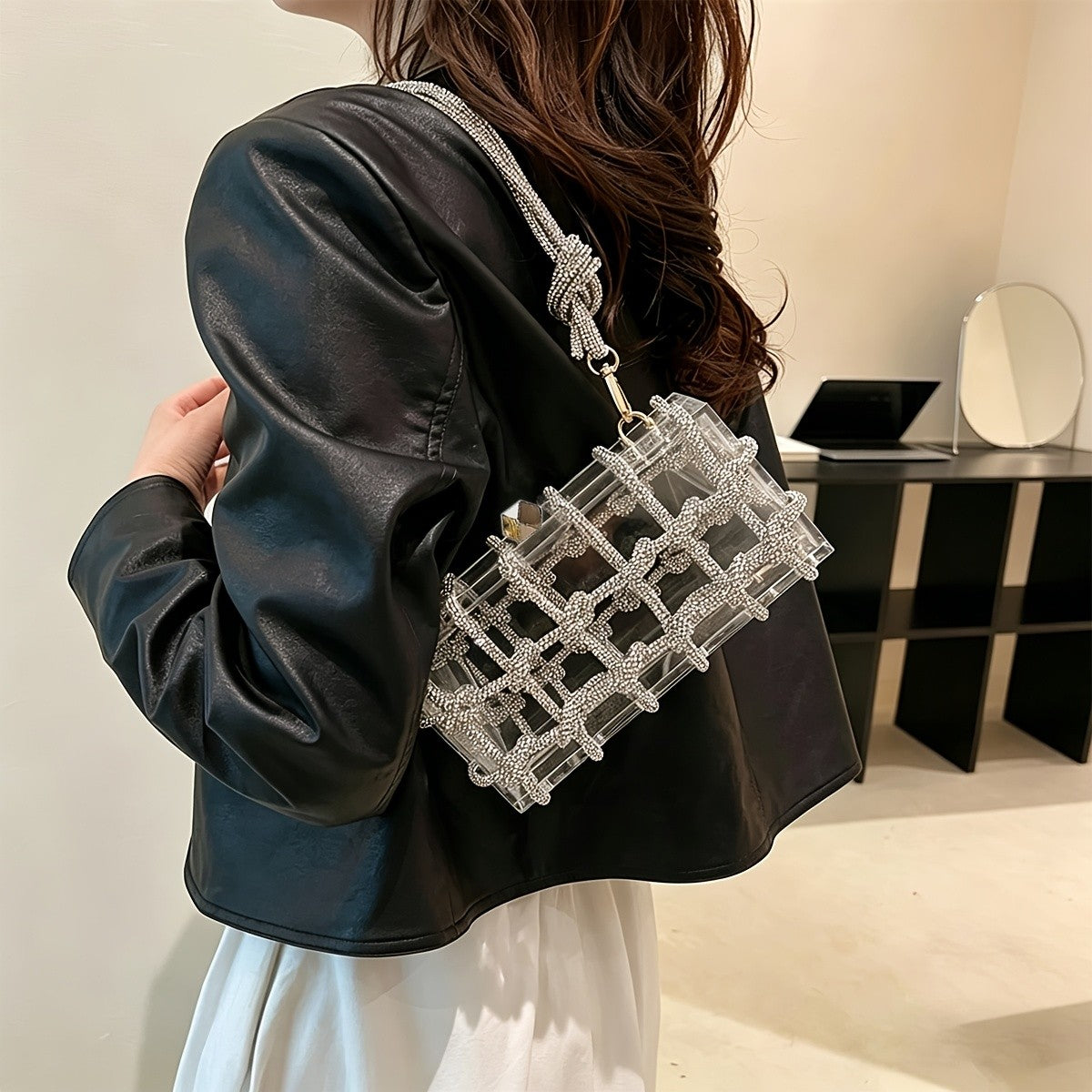 Elegant Acrylic Knot Box Bag