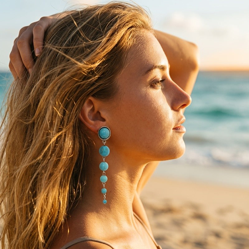 Vintage Turquoise Drop Earrings
