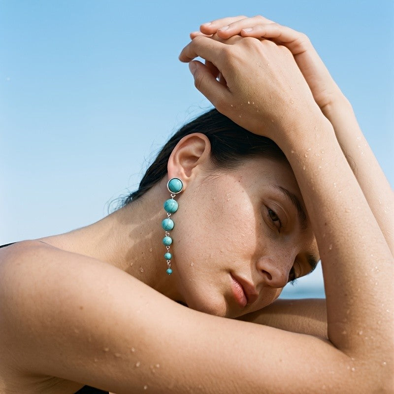 Vintage Turquoise Drop Earrings