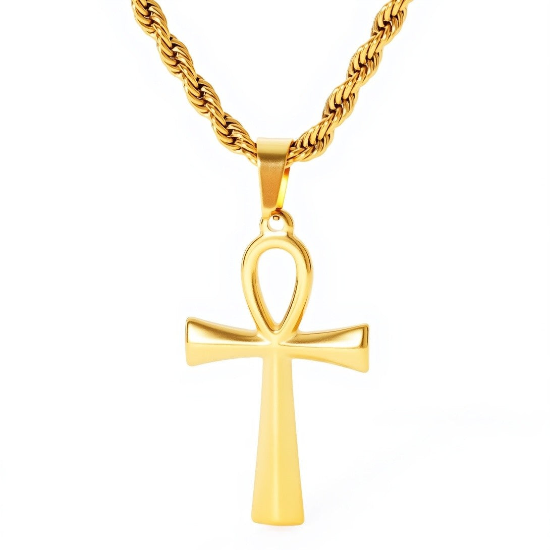 18k Ankh Pendant Necklace