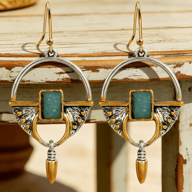 Vintage Geometric Arch Earrings