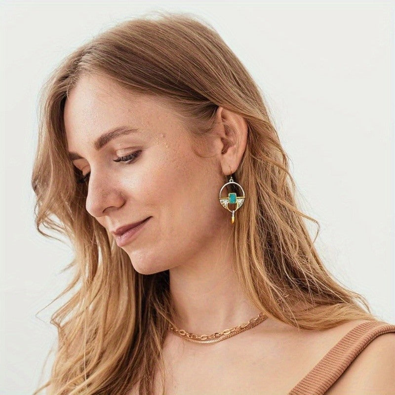 Vintage Geometric Arch Earrings