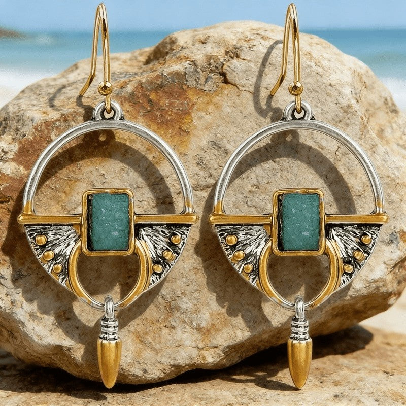 Vintage Geometric Arch Earrings