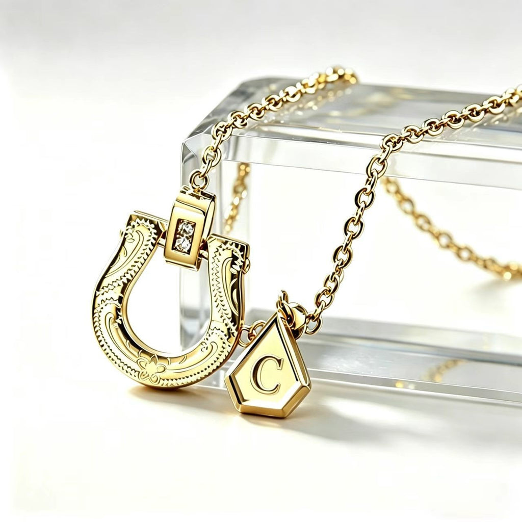 14k Vintage Horseshoe Necklace