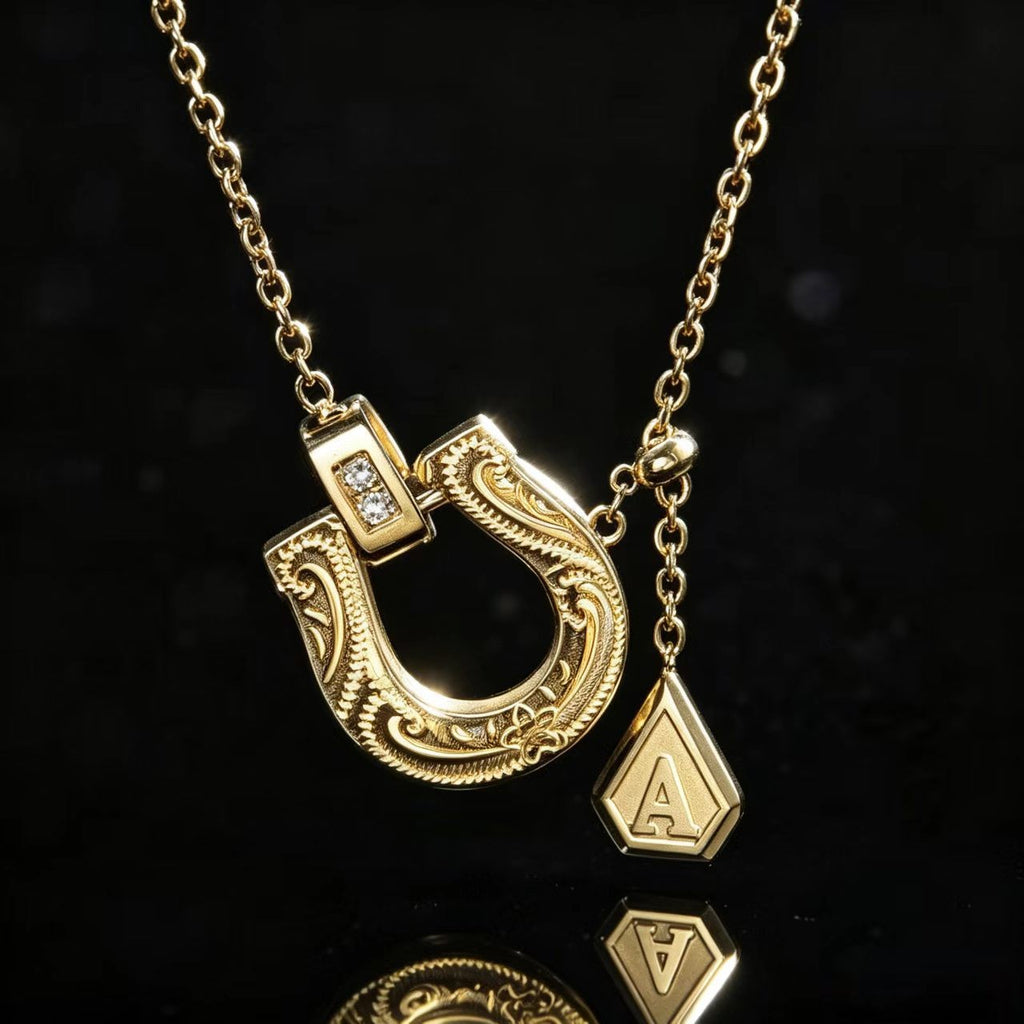 14k Vintage Horseshoe Necklace