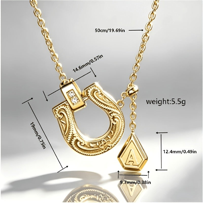 14k Vintage Horseshoe Necklace