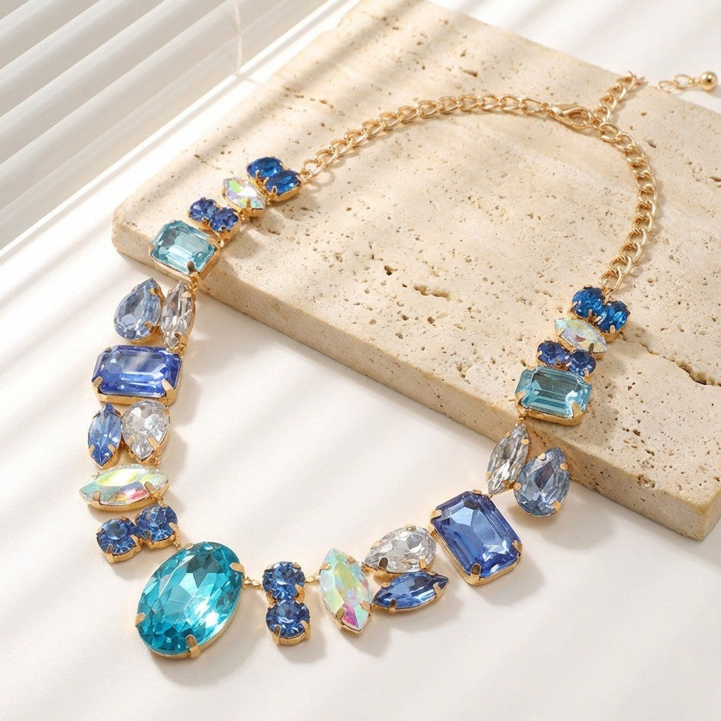 Vintage Iridescent Gem Necklace