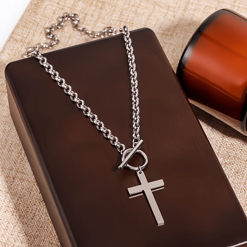 18k Minimal Cross Necklace