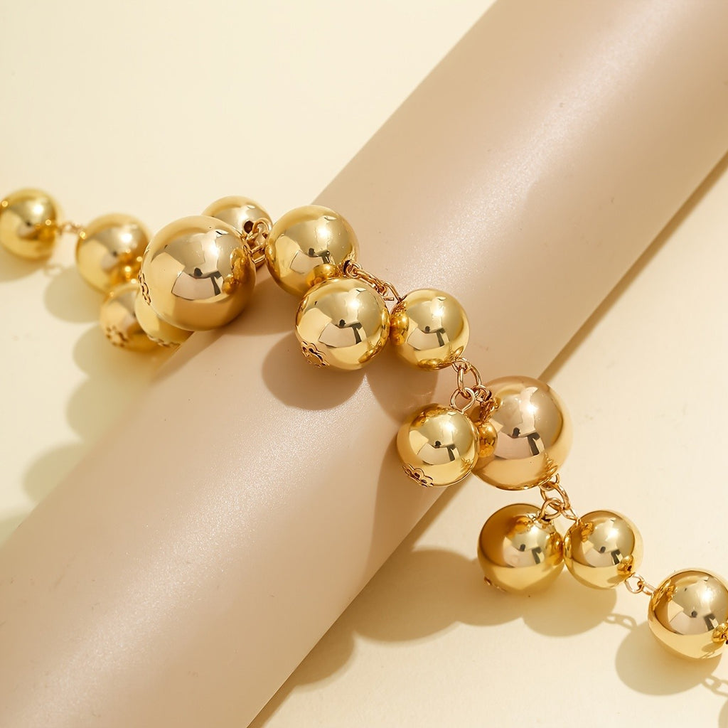 Elegant Gold Bead Necklace
