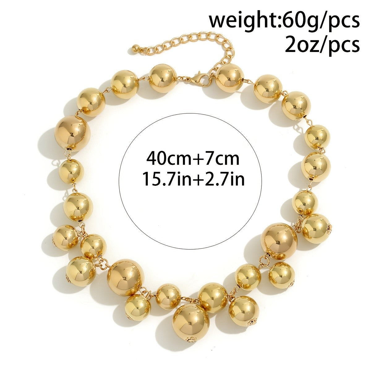 Elegant Gold Bead Necklace
