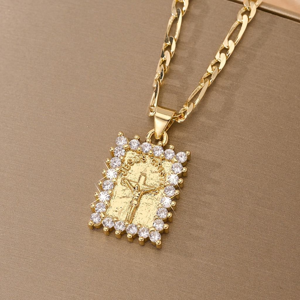 14k Elegant Cross Necklace