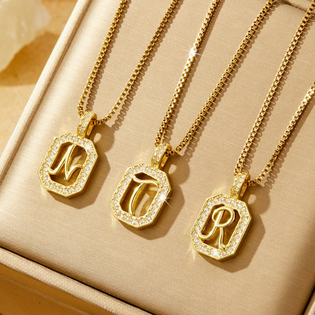 14k Elegant Initial Necklace