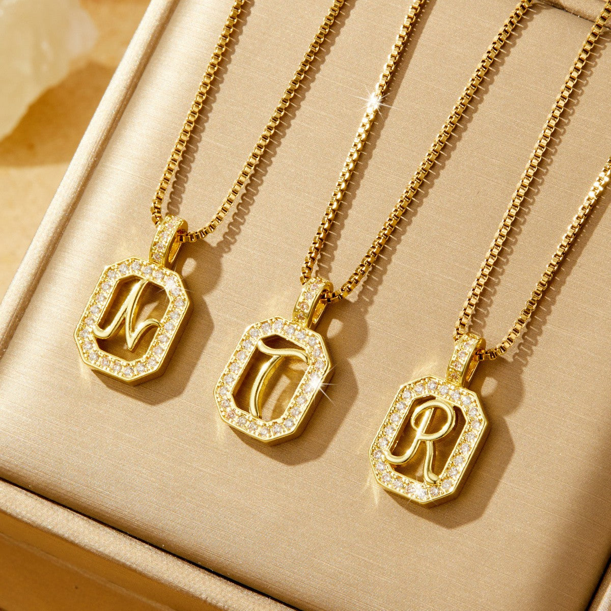 14k Elegant Initial Necklace