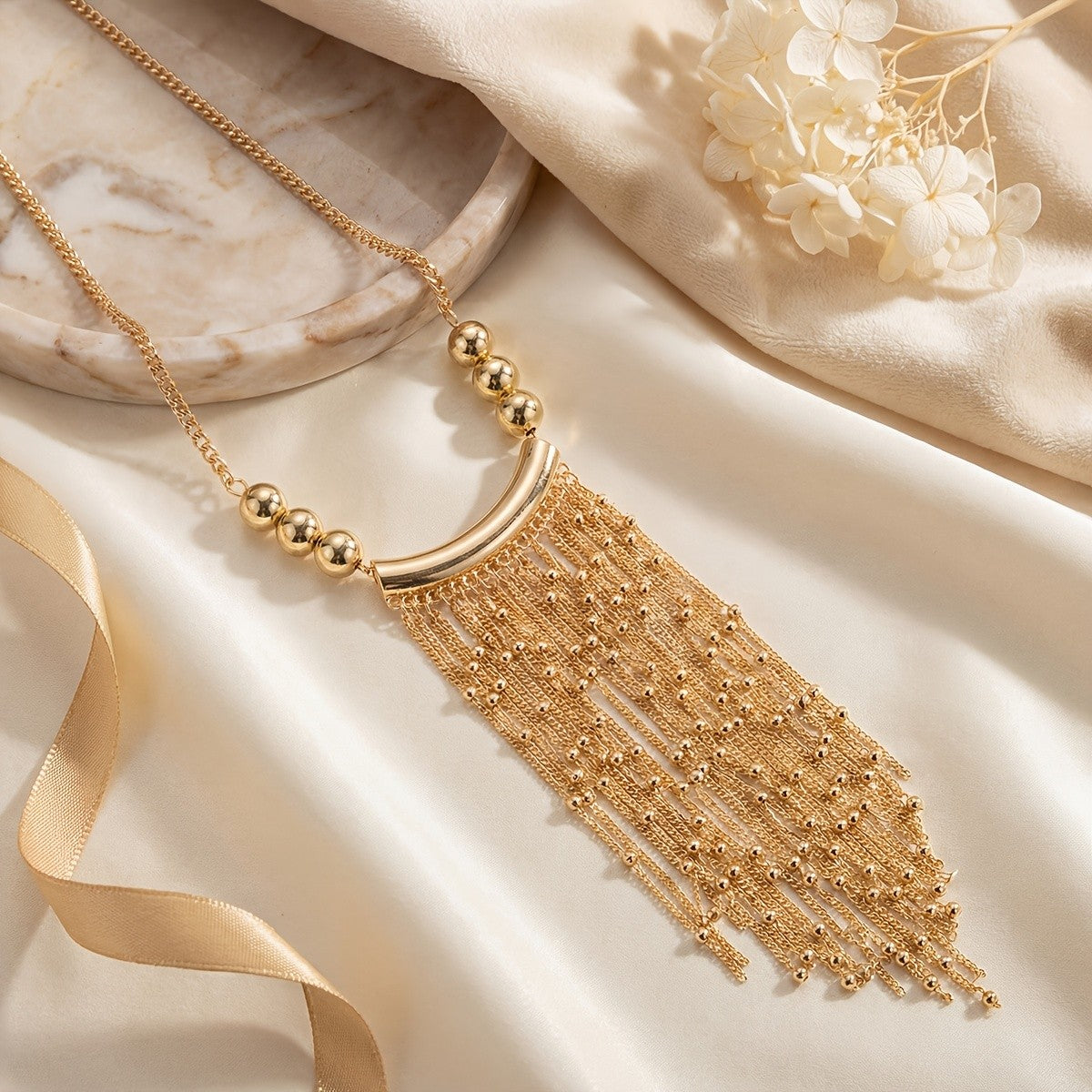 18k Elegant Tassel Necklace
