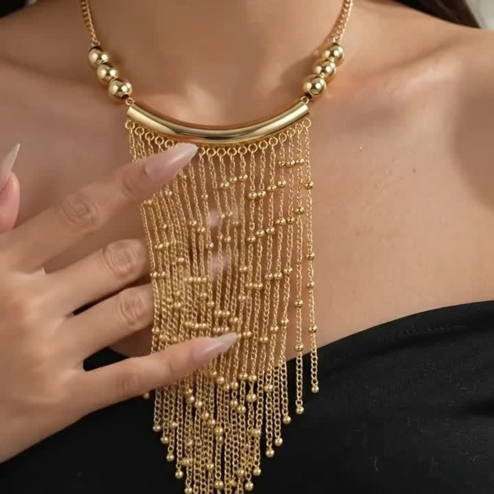 18k Elegant Tassel Necklace