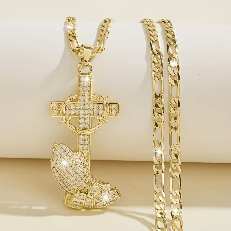 18k Elegant Cross Butterfly Necklace