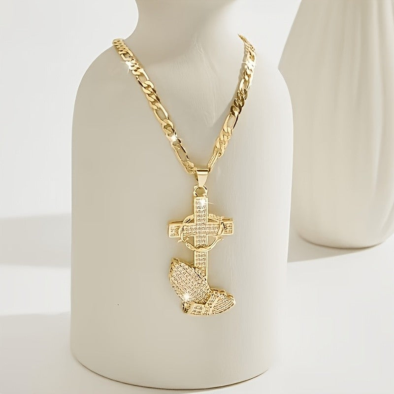 18k Elegant Cross Butterfly Necklace