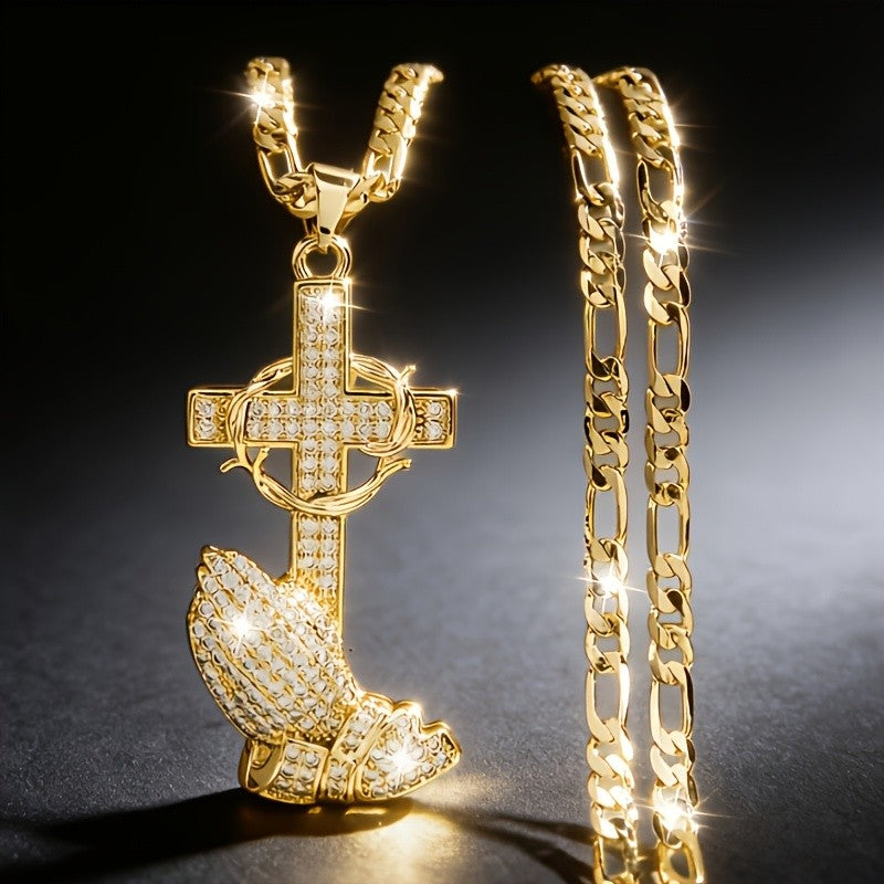 18k Elegant Cross Butterfly Necklace