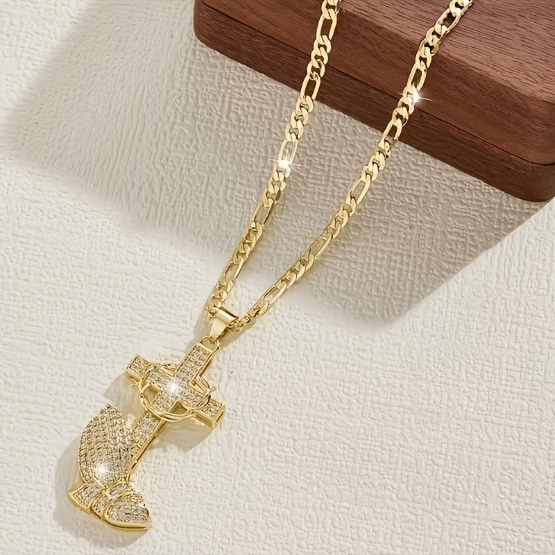 18k Elegant Cross Butterfly Necklace
