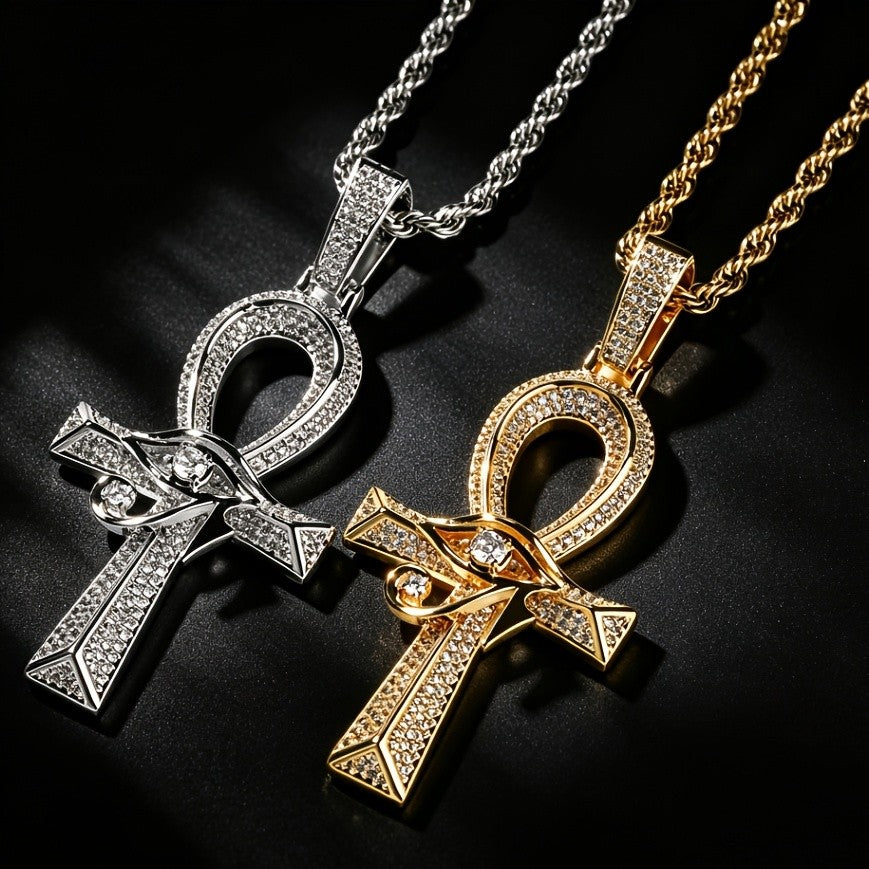 18k Elegant Ankh Cross Necklace