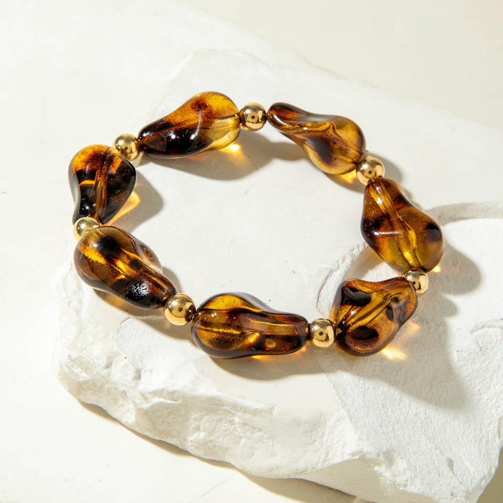 18k Vintage Amber Bracelet