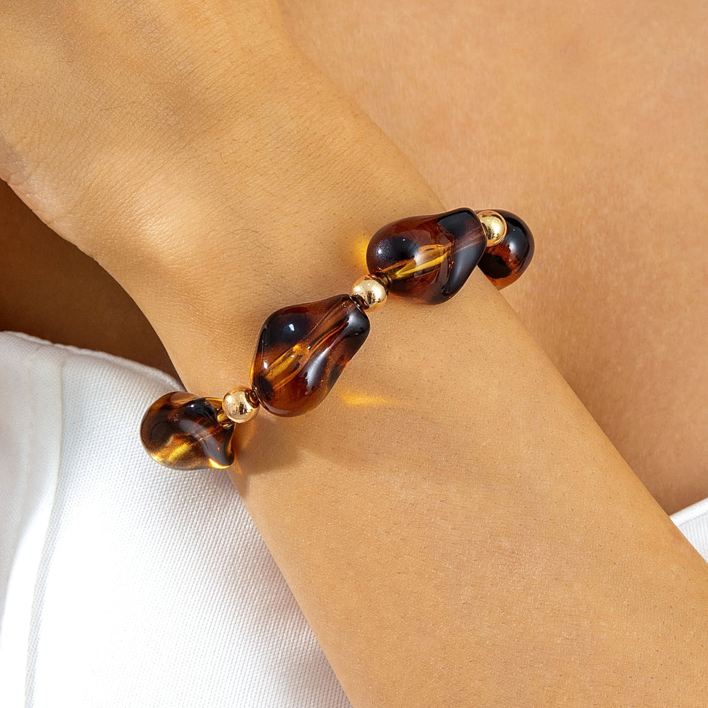 18k Vintage Amber Bracelet