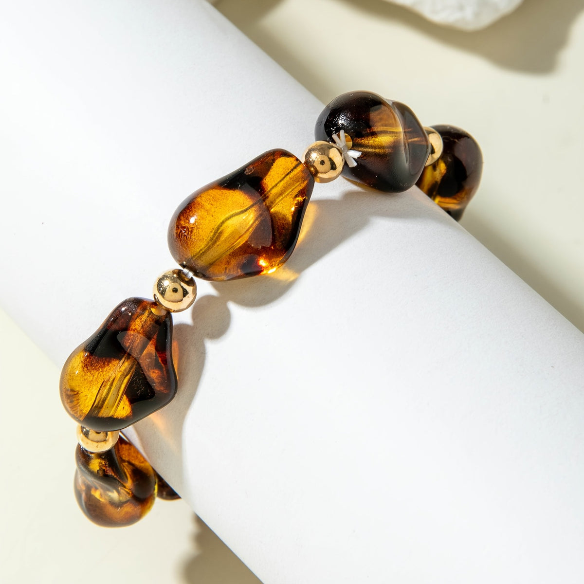 18k Vintage Amber Bracelet