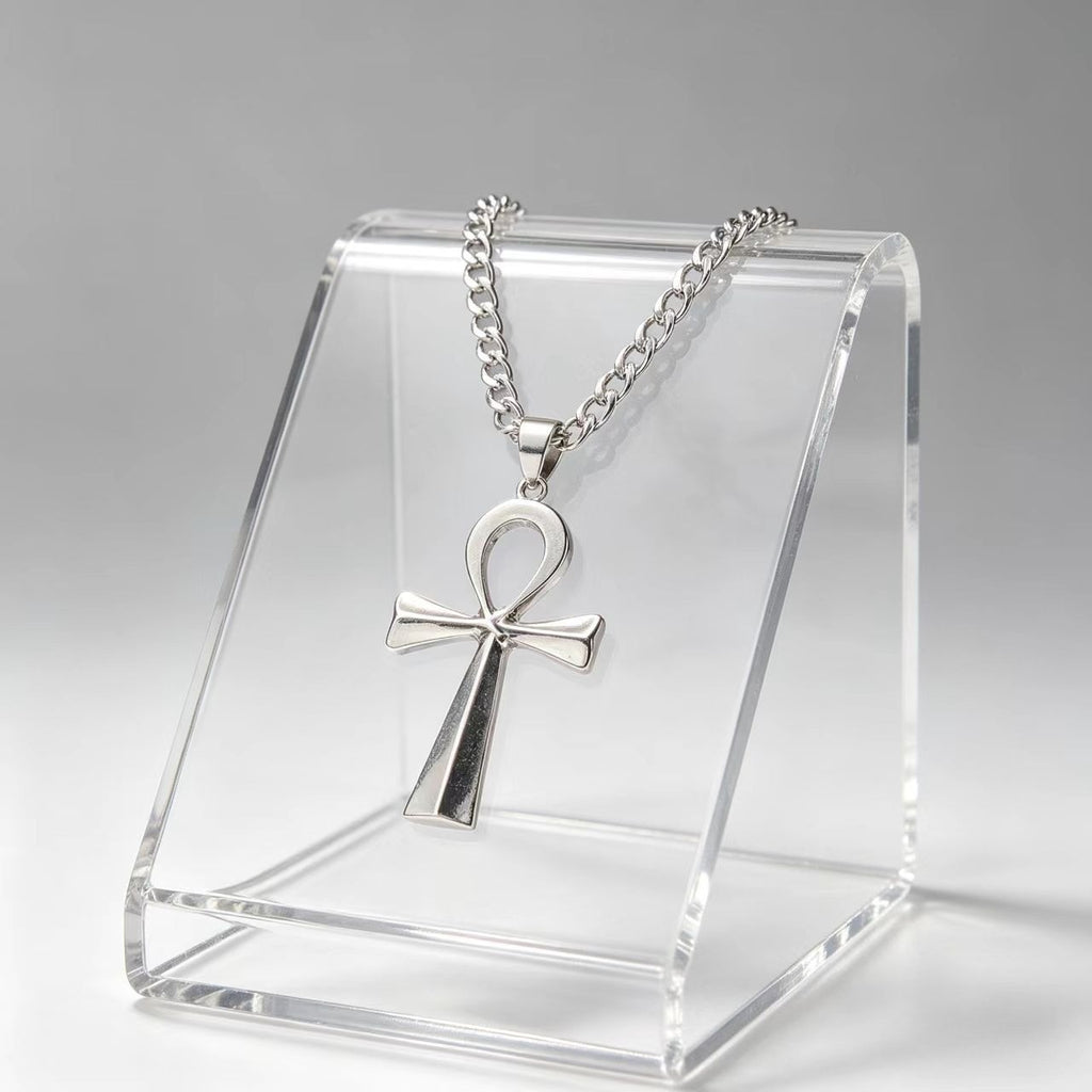 Minimal Ankh Cross Necklace