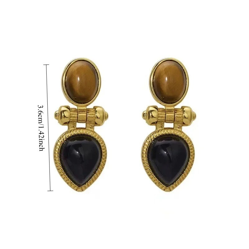 18k Vintage Teardrop Drop Earrings