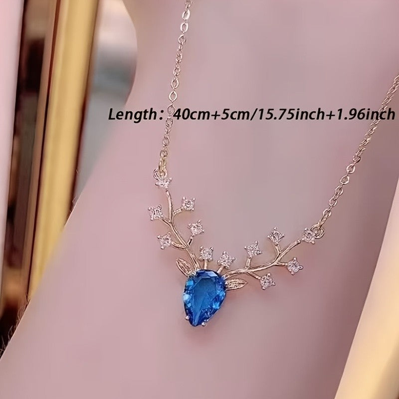 18k Elegant Branch Pendant Necklace
