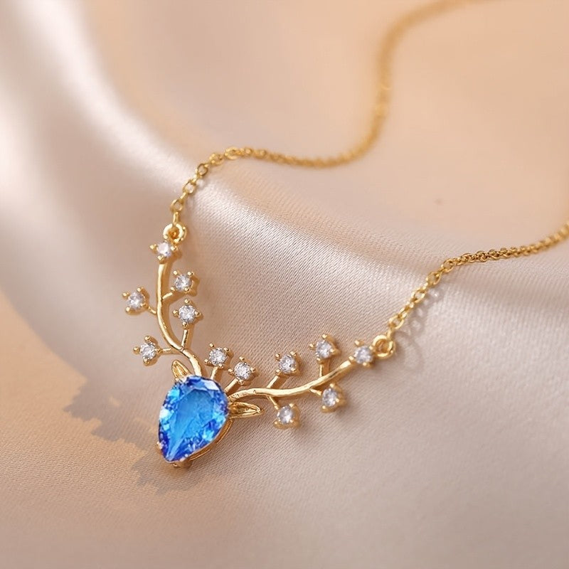 18k Elegant Branch Pendant Necklace