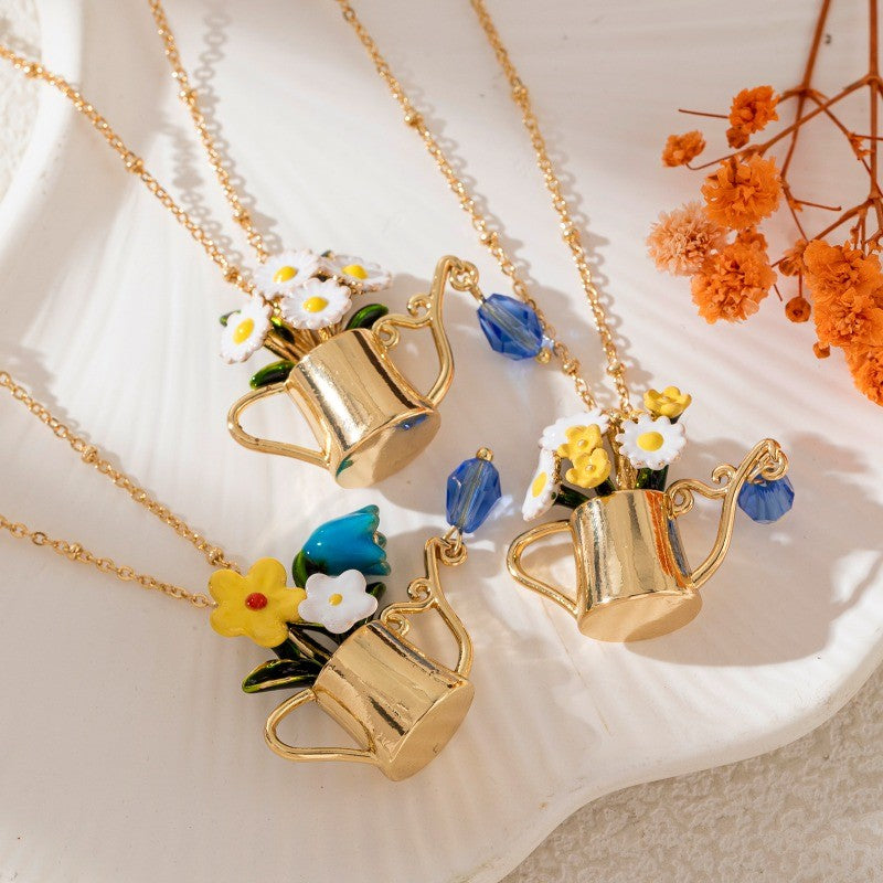 18k Boho Watering Can Necklace