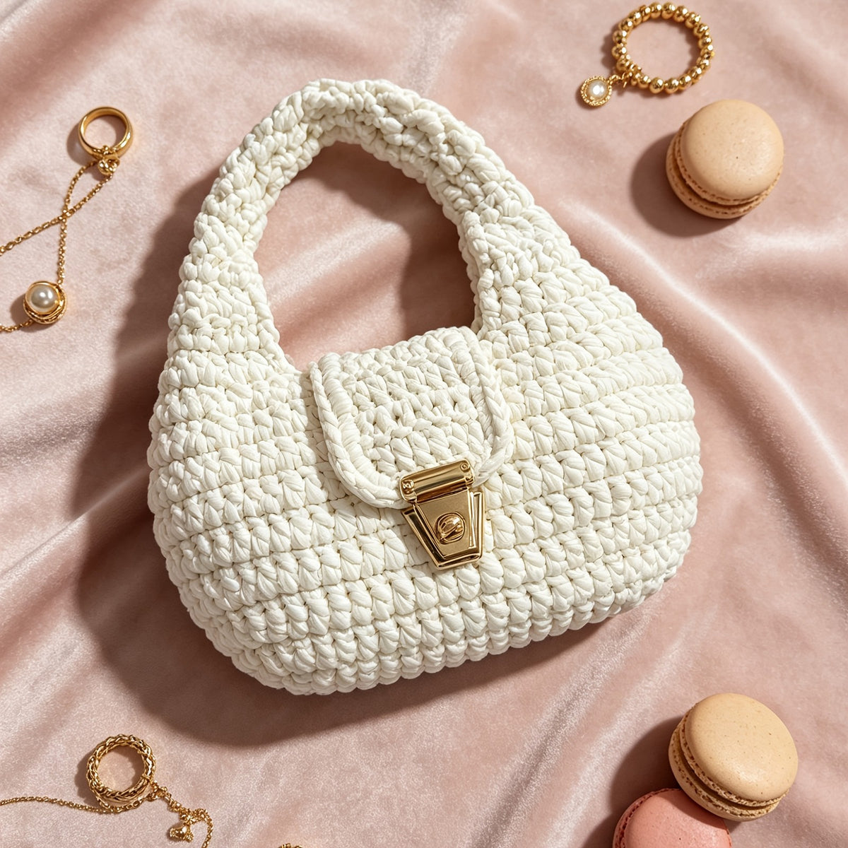 Vintage Woven Top Handle Bag