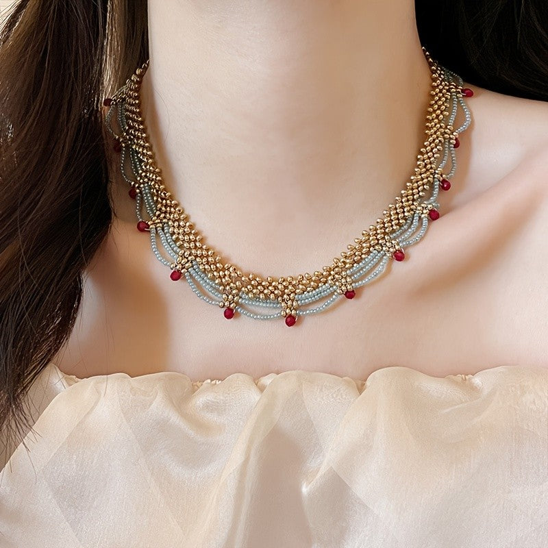 Boho Beaded Layered Necklace