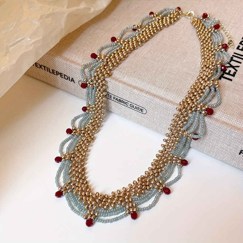 Boho Beaded Layered Necklace