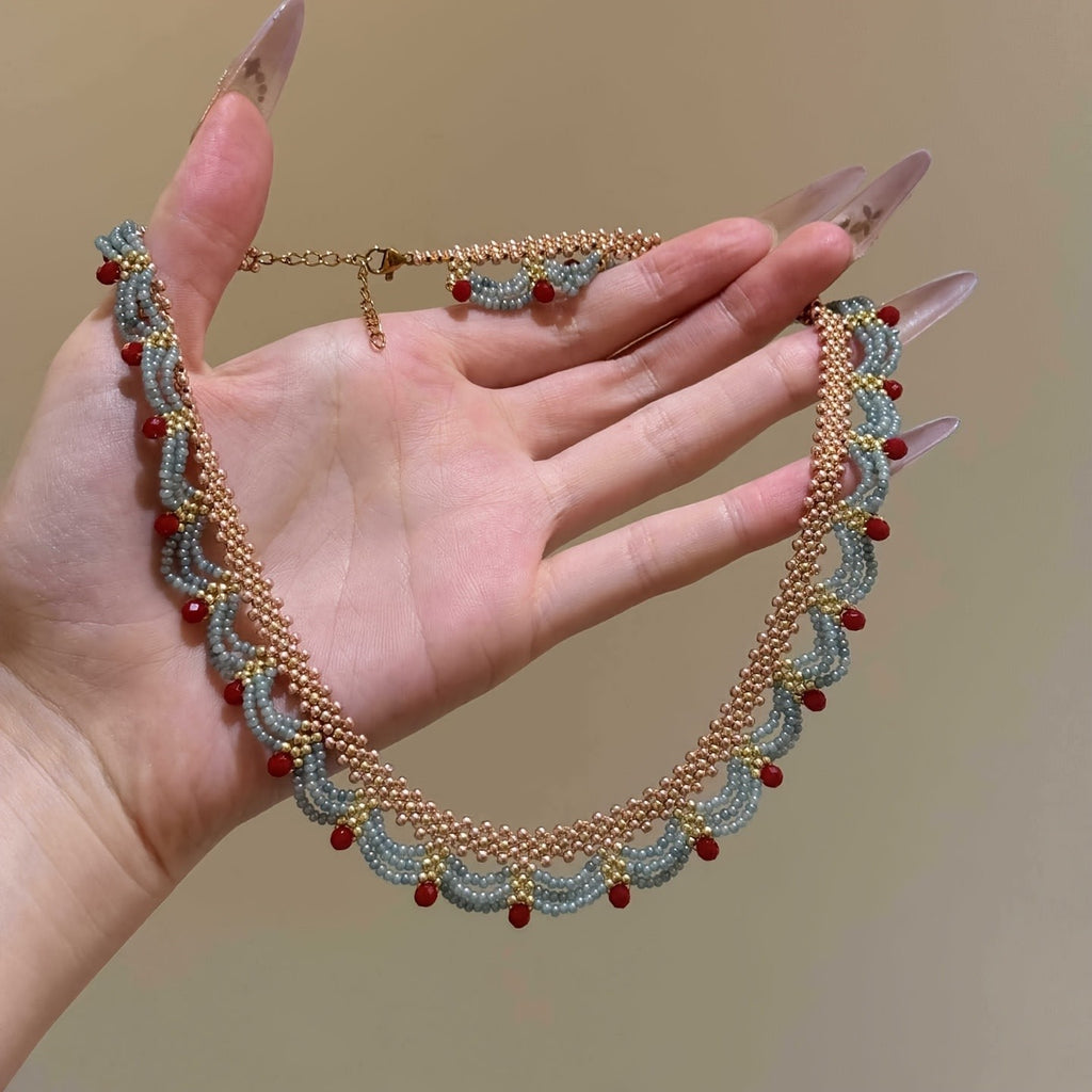 Boho Beaded Layered Necklace