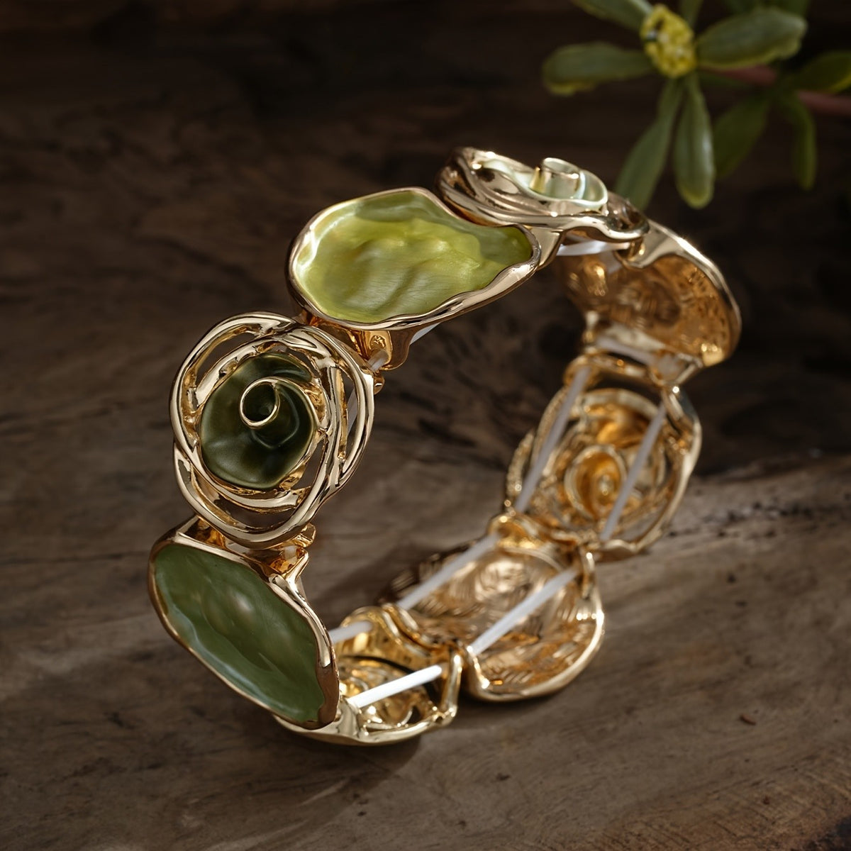 18k Boho Flower Stretch Bracelet