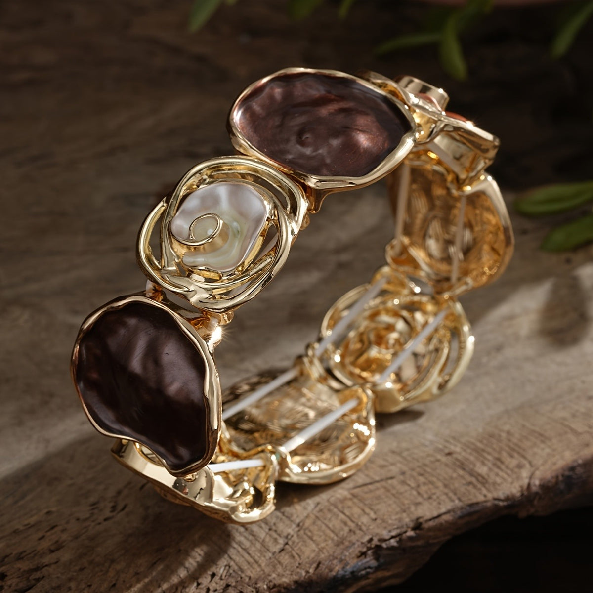 18k Boho Flower Stretch Bracelet