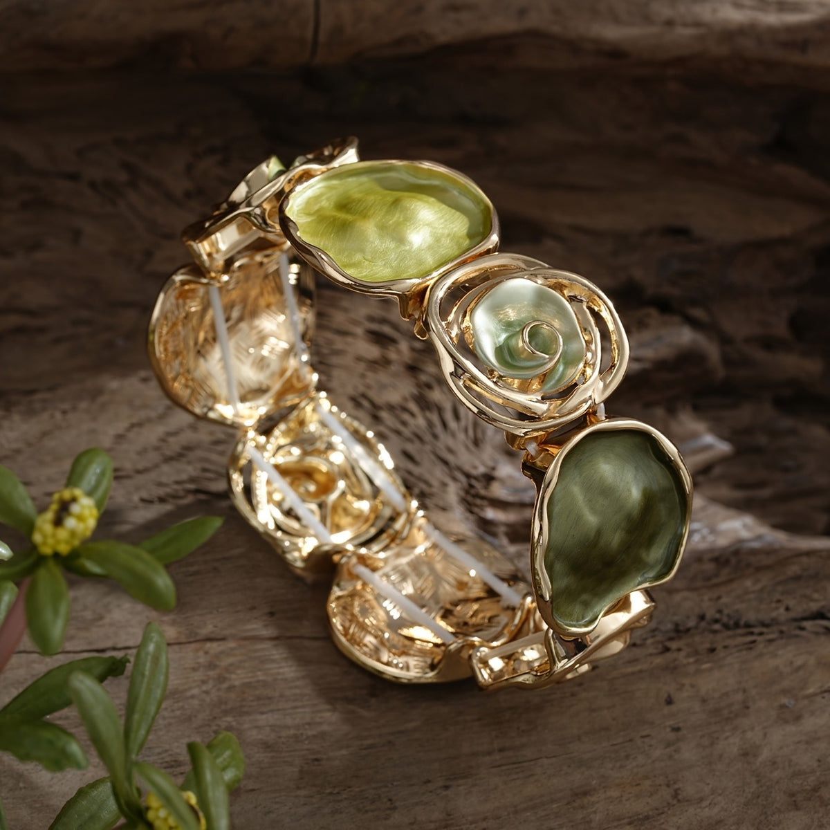 18k Boho Flower Stretch Bracelet