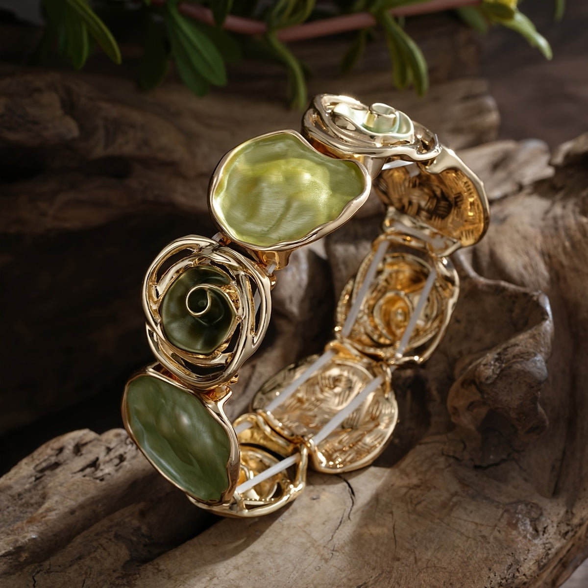 18k Boho Flower Stretch Bracelet
