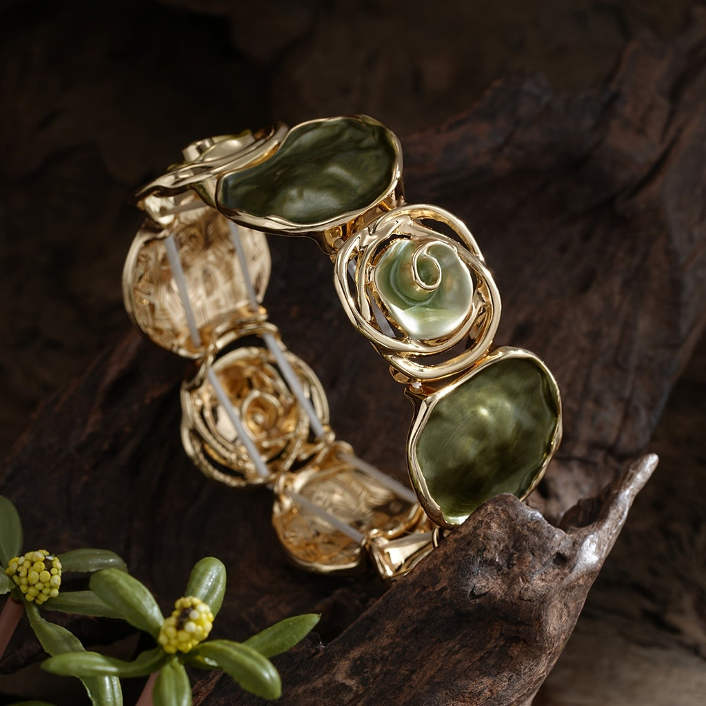 18k Boho Flower Stretch Bracelet