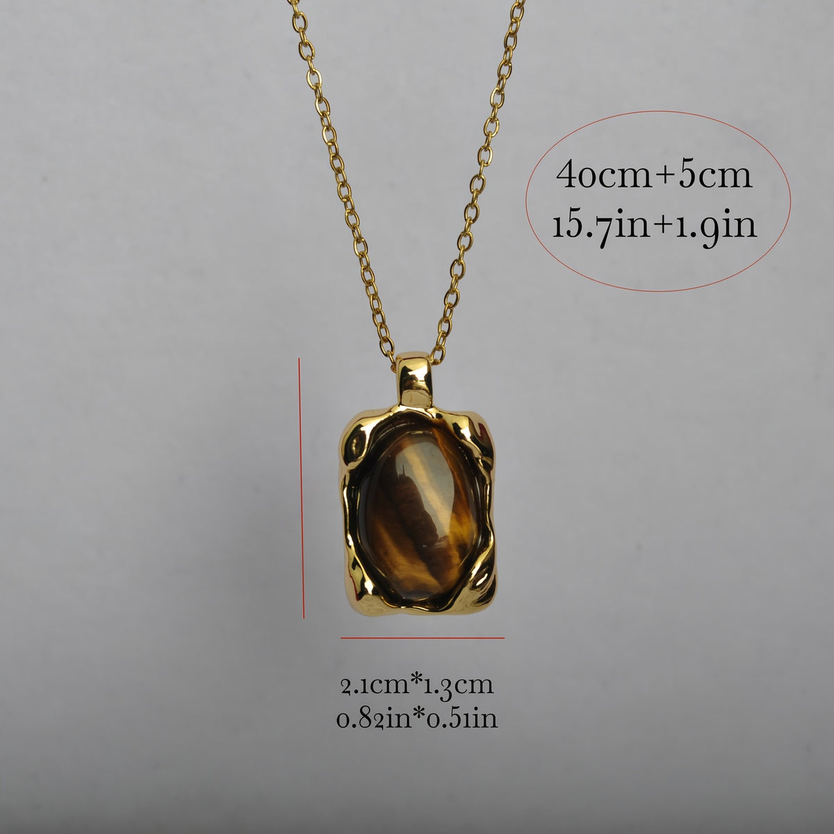 18k Vintage Tiger's Eye Necklace