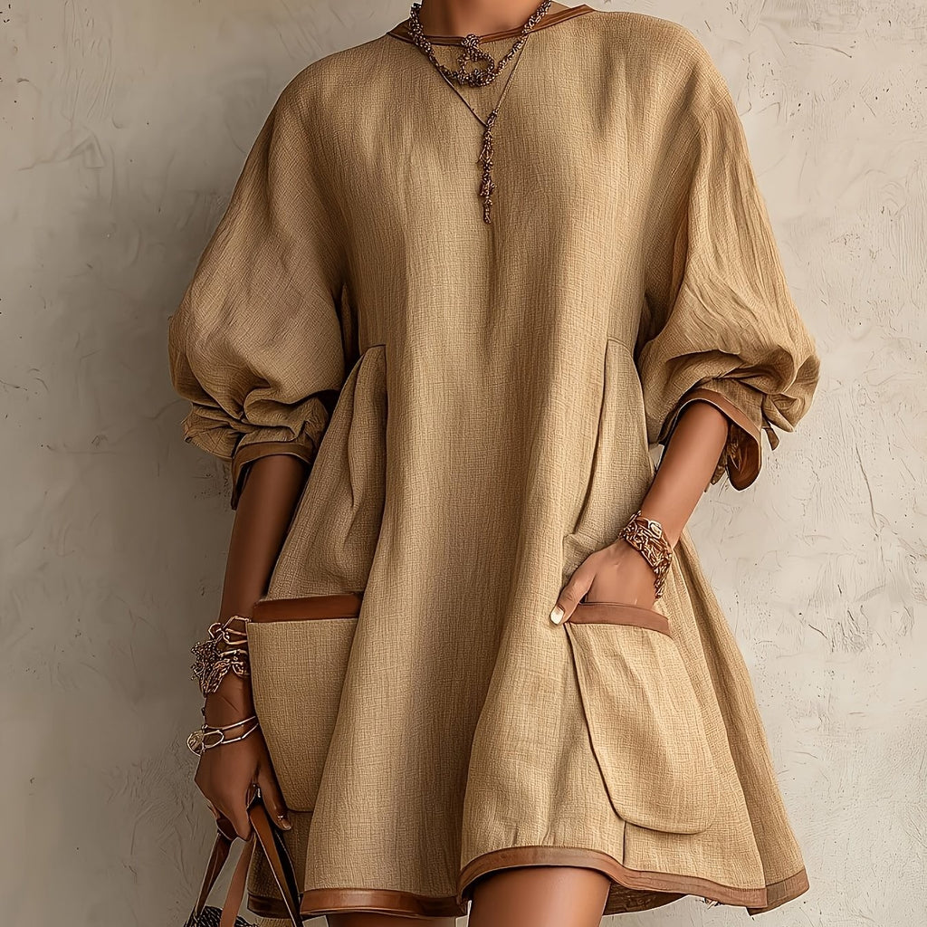 Vintage Loose Pocket Dress