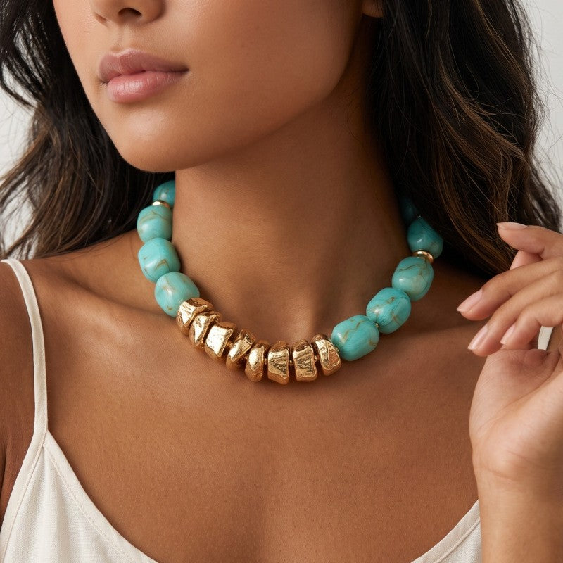 Vintage Turquoise Bead Necklace