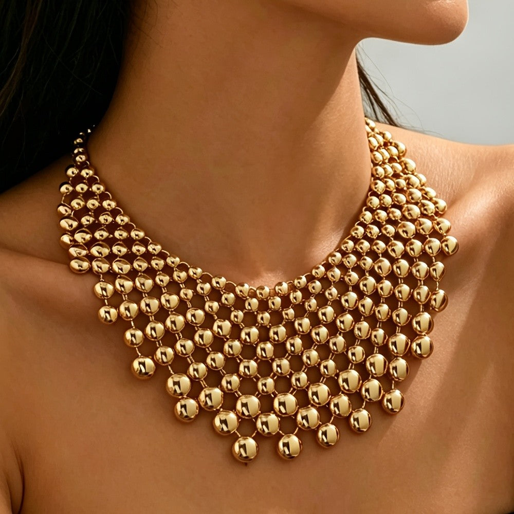 18k Elegant Bib Necklace