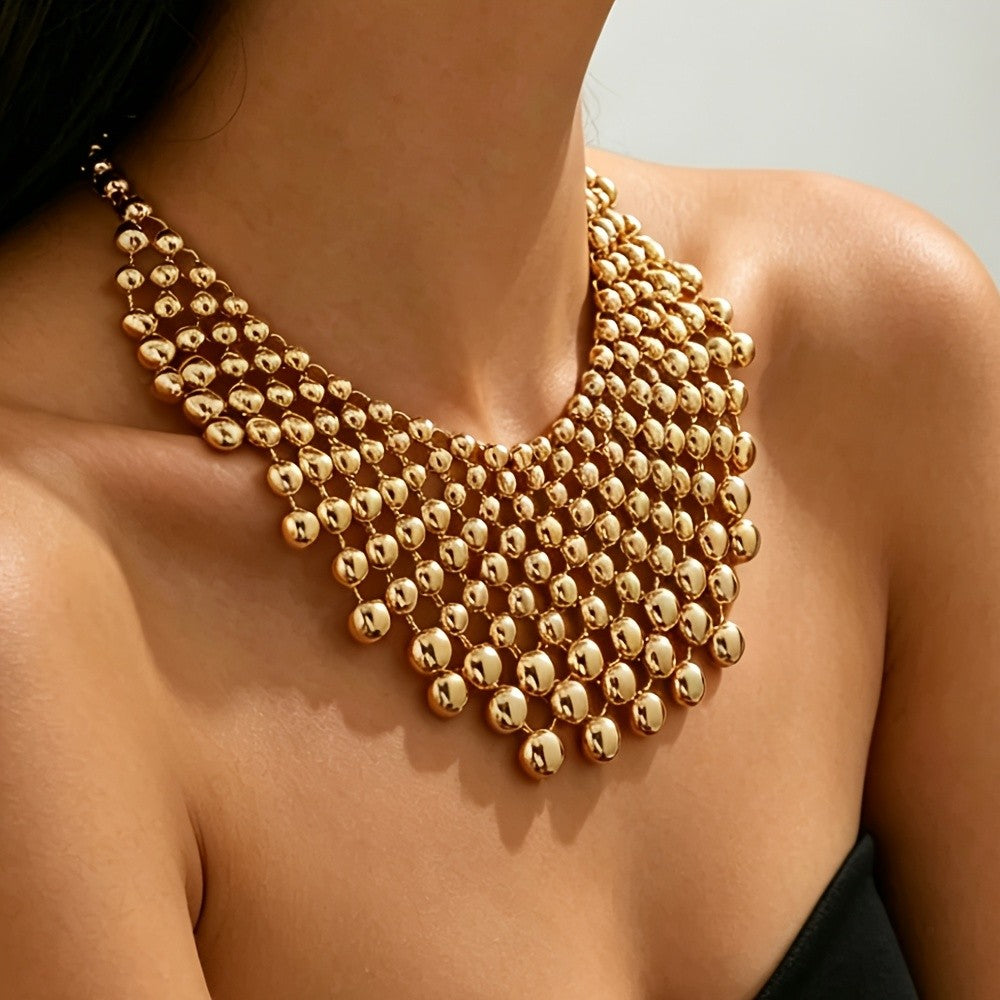 18k Elegant Bib Necklace