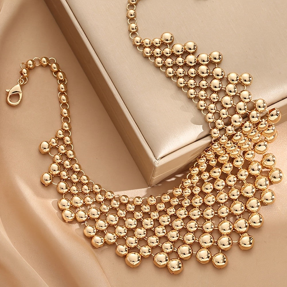 18k Elegant Bib Necklace