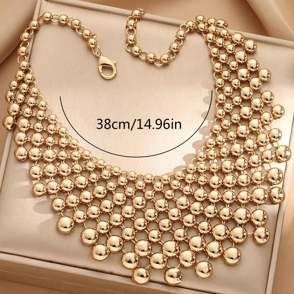 18k Elegant Bib Necklace