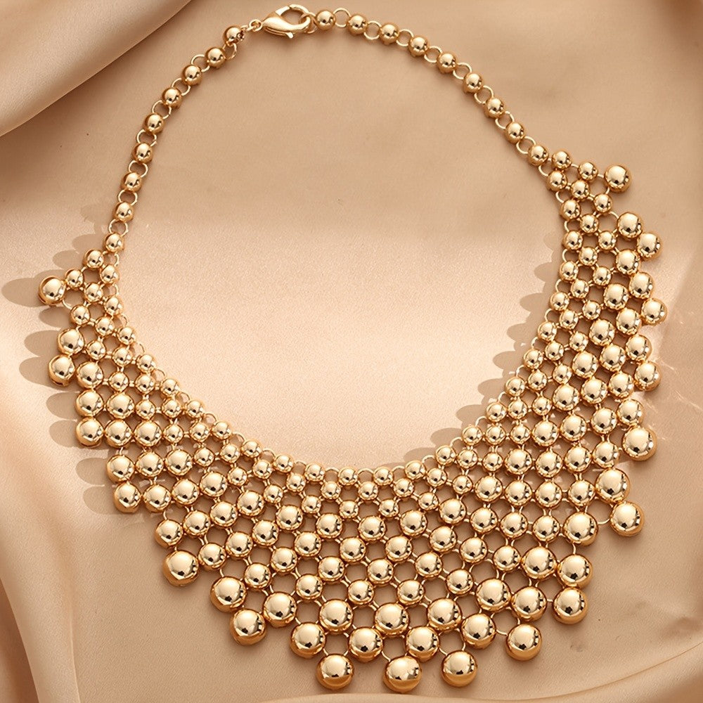 18k Elegant Bib Necklace
