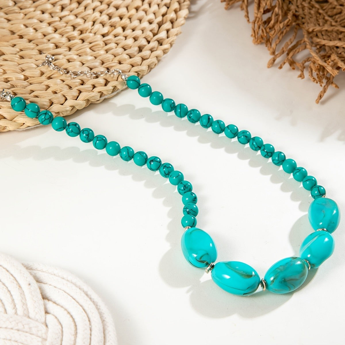 Boho Turquoise Bead Necklace